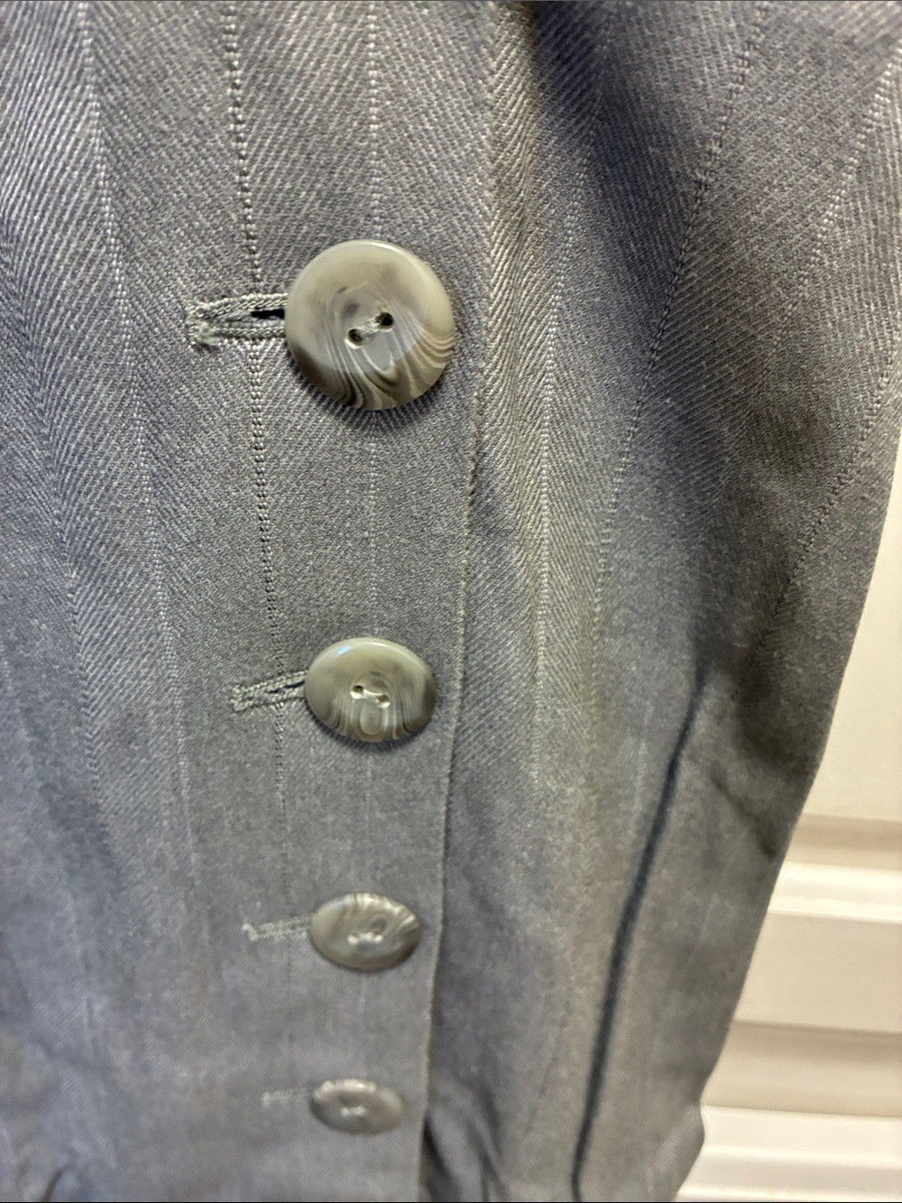 Nine West Gray Pinstripe Blazer and Skirt Suit - Picture 12 of 13